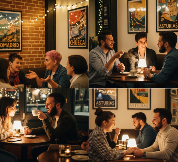 Chat Gay de Asturias, emulando a Chueca en Trevia.es